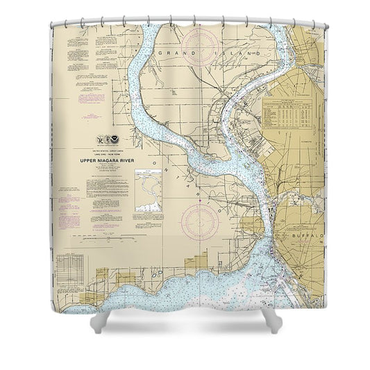 Nautical Chart 14832 Niagara Falls Buffalo Shower Curtain