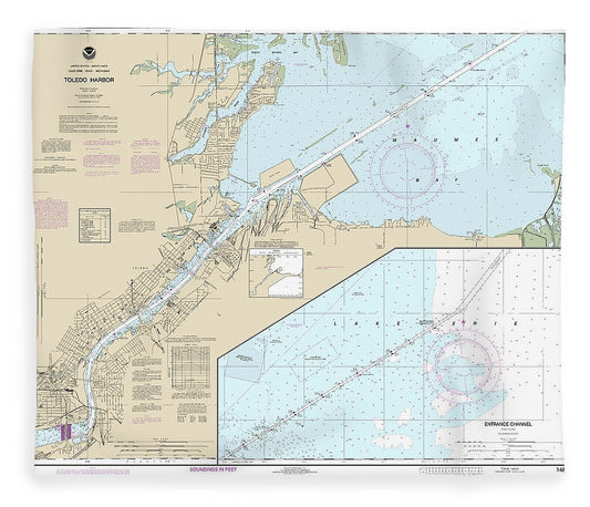 Nautical Chart 14847 Toledo Harbor, Entrance Channel Harbor Blanket