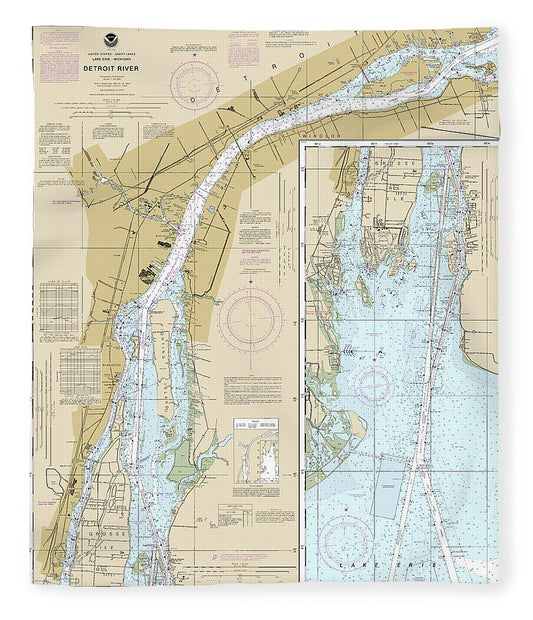 Nautical Chart 14848 Detroit River Blanket
