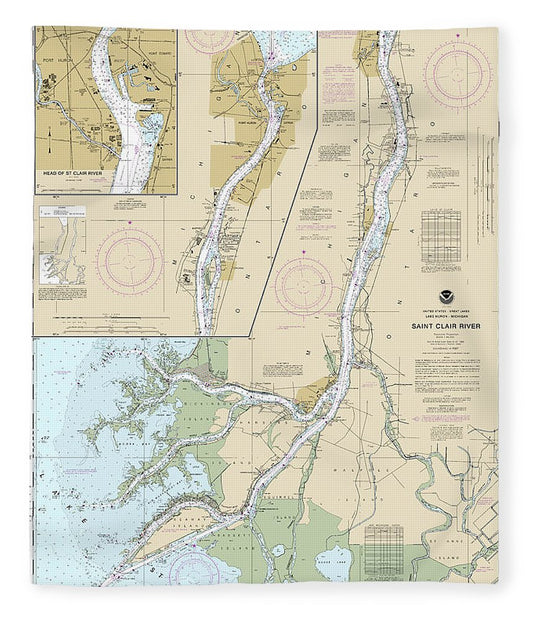 Nautical Chart 14852 St Clair River, Head St Clair River Blanket