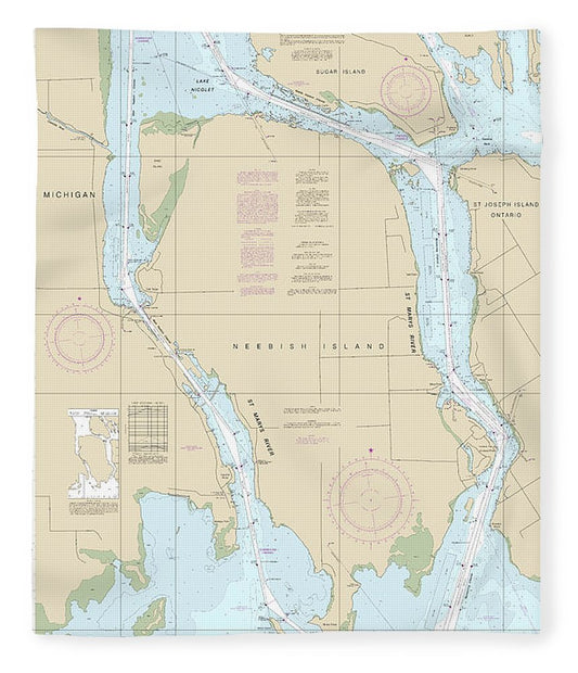 Nautical Chart 14887 St Marys River Neebish Island Blanket