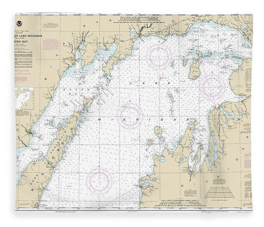 Nautical Chart 14902 North End Lake Michigan, Including Green Bay Blanket