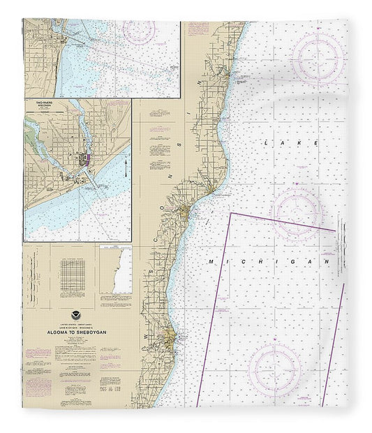 Nautical Chart 14903 Algoma Sheboygan, Kewaunee, Two Rivers Blanket