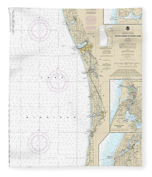 Nautical Chart 14906 South Haven Stony Lake, South Haven, Port Sheldon, Saugatuck Harbor Blanket