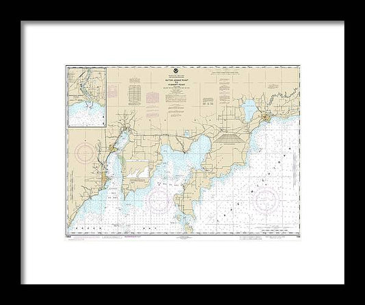 A beuatiful Framed Print of the Nautical Chart-14908 Dutch Johns Point-Fishery Point, Including Big Bay De Noc-Little Bay De Noc, Manistique by SeaKoast