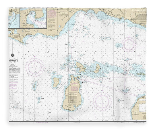 Nautical Chart 14911 Waugoshance Point Seul Choix Point, Including Beaver Island Group, Port Inland, Beaver Harbor Blanket