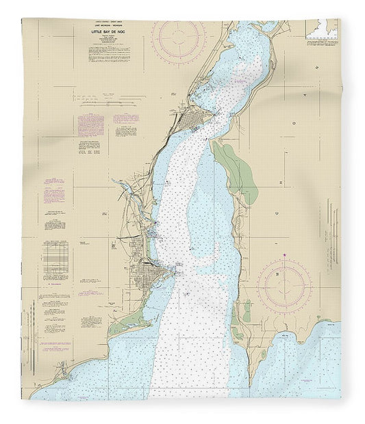 Nautical Chart 14915 Little Bay De Noc Blanket