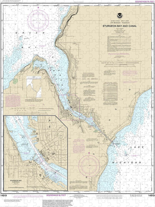 Nautical Chart 14919 Sturgeon Bay Canal, Sturgeon Bay Puzzle