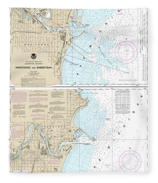 Nautical Chart 14922 Manitowoc Sheboygan Blanket