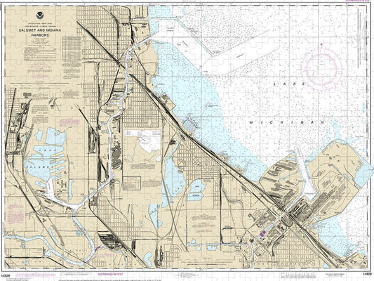 Nautical Chart 14929 Calumet, Indiana Buffington Harbors, Lake Calumet Puzzle