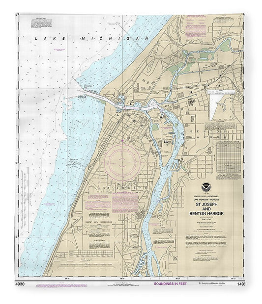 Nautical Chart 14930 St Joseph Benton Harbor Blanket