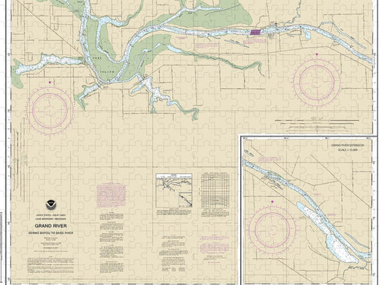 Nautical Chart 14931 Grand River From Dermo Bayou Bass River Puzzle