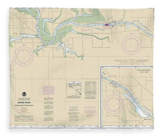 Nautical Chart 14931 Grand River From Dermo Bayou Bass River Blanket