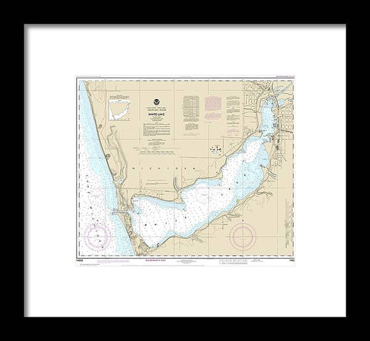 A beuatiful Framed Print of the Nautical Chart-14935 White Lake by SeaKoast