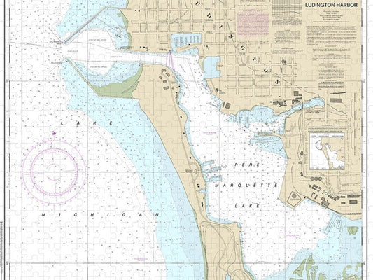 Nautical Chart 14937 Ludington Harbor Puzzle