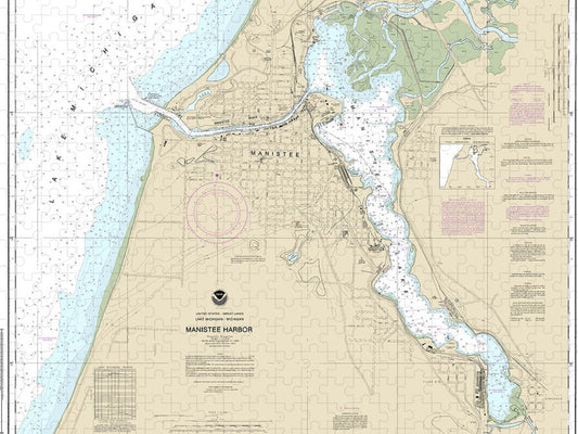 Nautical Chart 14938 Manistee Harbor Manistee Lake Puzzle
