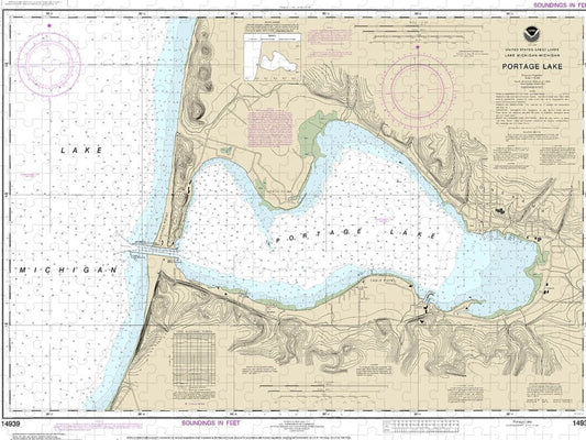 Nautical Chart 14939 Portage Lake Puzzle
