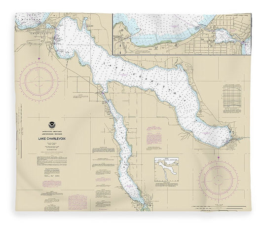 Nautical Chart 14942 Lake Charlevoix, Charlevoix, South Point Round Lake Blanket