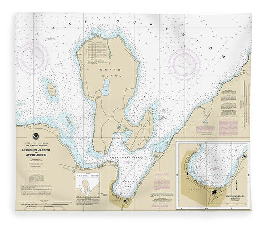 Nautical Chart 14969 Munising Harbor Approaches, Munising Harbor Blanket