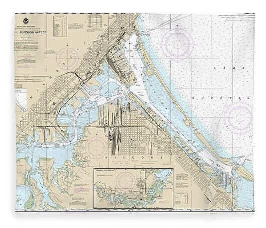Nautical Chart 14975 Duluth Superior Harbor, Upper St Louis River Blanket