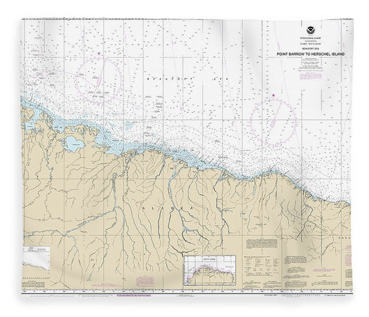 Nautical Chart 16004 Point Barrow Herschel Island Blanket