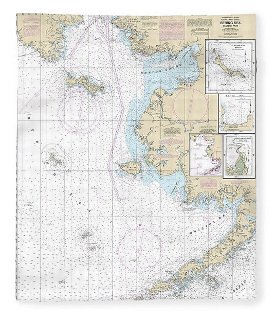 Nautical Chart 16006 Bering Sea Eastern Part, St Matthew Island, Bering Sea, Cape Etolin, Achorage, Nunivak Island Blanket