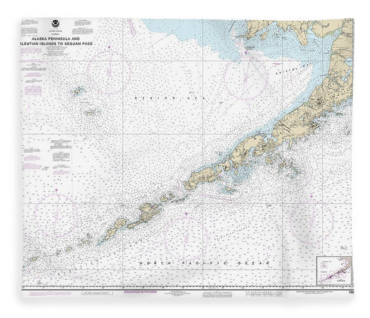 Nautical Chart 16011 Alaska Peninsula Aleutian Islands Seguam Pass Blanket