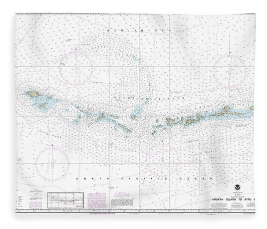 Nautical Chart 16012 Aleutian Islands Amukta Island Attu Island Blanket