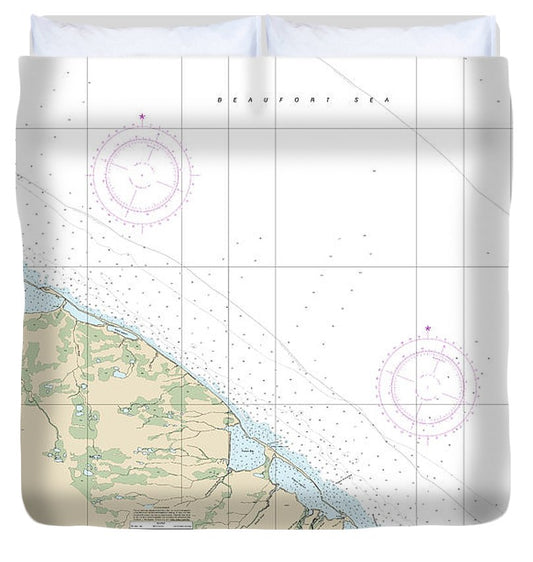 Nautical Chart 16042 Griffin Pt Approaches Duvet Cover