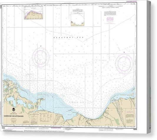 Nautical Chart-16044 Camden Bay-Approaches Canvas Print