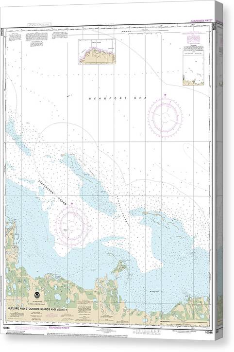 Nautical Chart-16046 Mcclure-Stockton Islands-Vicinity Canvas Print