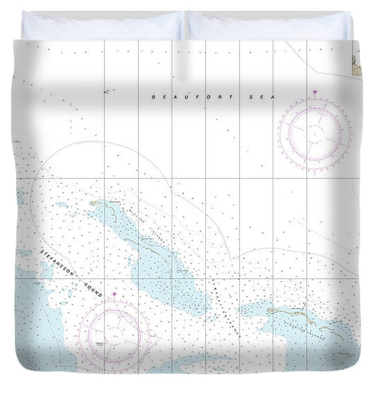 Nautical Chart 16046 Mcclure Stockton Islands Vicinity Duvet Cover