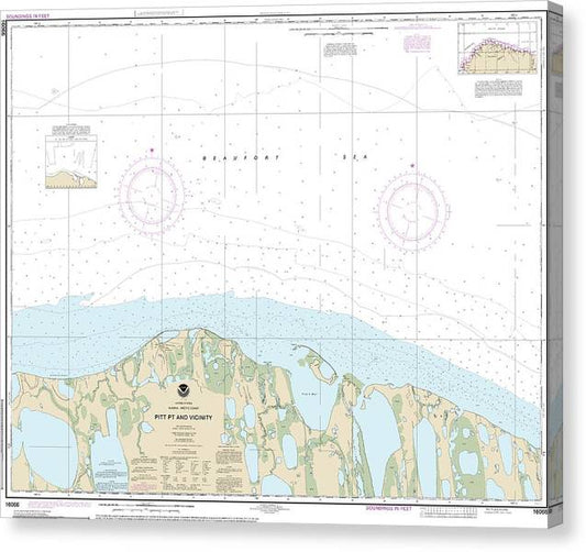 Nautical Chart-16066 Pitt Pt-Vicinity Canvas Print