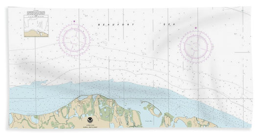 Nautical Chart-16066 Pitt Pt-vicinity - Bath Towel