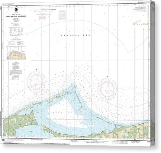 Nautical Chart-16084 Peard Bay-Approaches Canvas Print