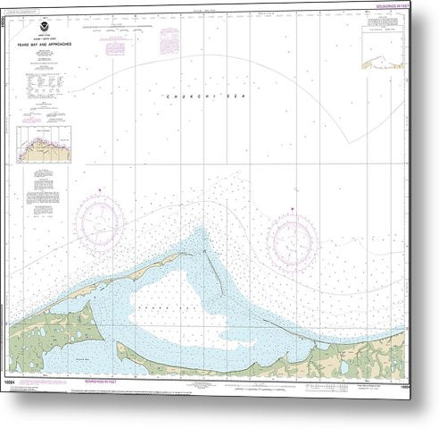 A beuatiful Metal Print of the Nautical Chart-16084 Peard Bay-Approaches - Metal Print by SeaKoast.  100% Guarenteed!