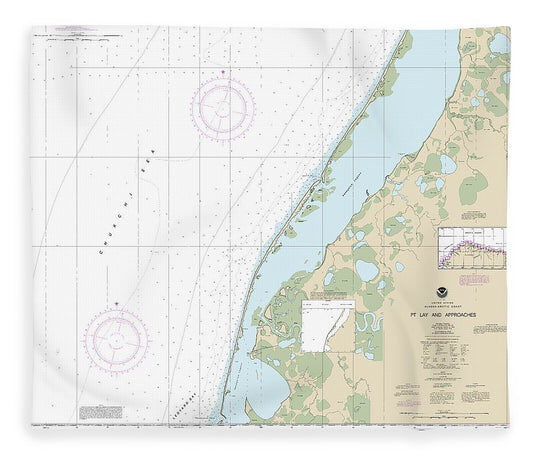 Nautical Chart 16101 Pt Lay Approaches Blanket