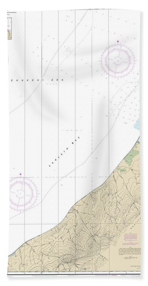Nautical Chart-16103 Cape Beaufort - Bath Towel