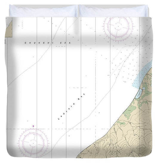Nautical Chart 16103 Cape Beaufort Duvet Cover
