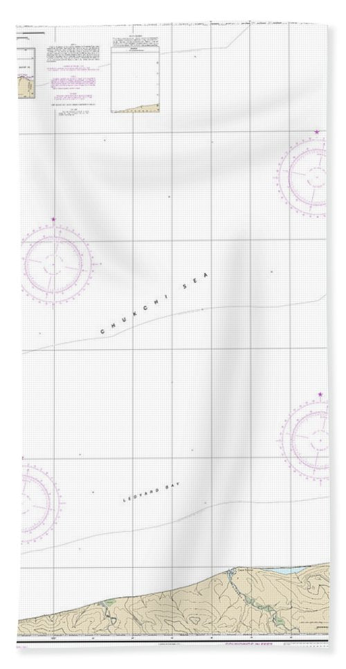 Nautical Chart-16104 Cape Sabine - Bath Towel
