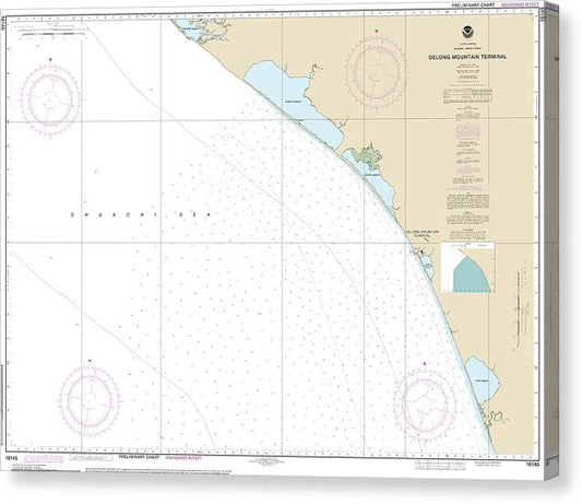 Nautical Chart-16145 Alaska - West Coast Delong Mountain Terminal Canvas Print