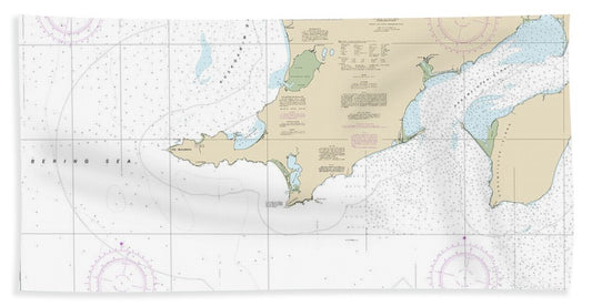 Nautical Chart-16305 Bristol Bay-cape Newenham-hagemeister Strait - Beach Towel