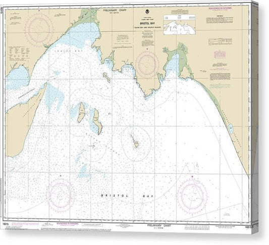 Nautical Chart-16315 Bristol Bay-Togiak Bay-Walrus Islands Canvas Print
