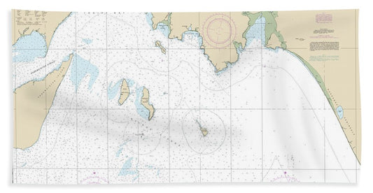 Nautical Chart-16315 Bristol Bay-togiak Bay-walrus Islands - Bath Towel