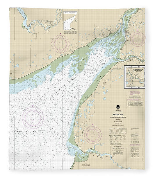Nautical Chart 16323 Bristol Bay Kvichak Bay Approaches Blanket