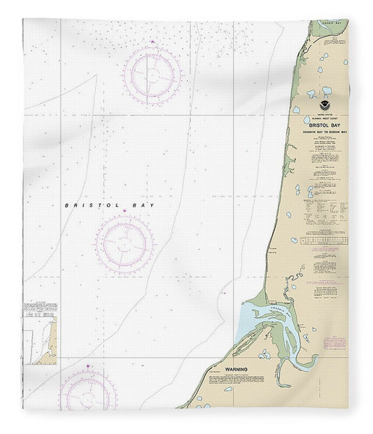 Nautical Chart 16338 Bristol Bay Ugashik Bay Egegik Bay Blanket