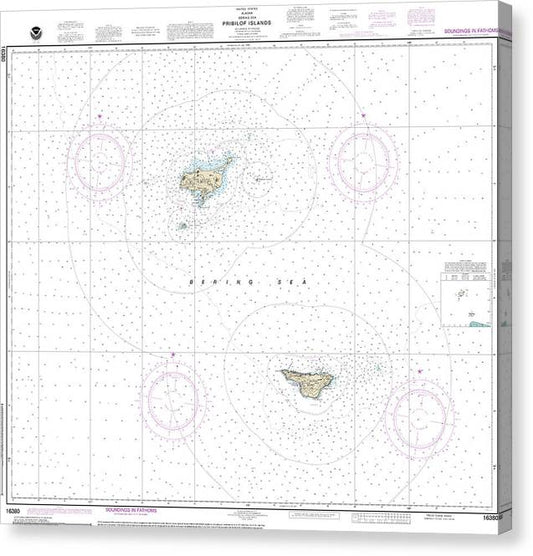 Nautical Chart-16380 Pribilof Islands Canvas Print