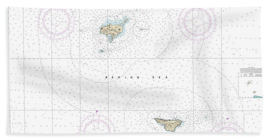 Nautical Chart-16380 Pribilof Islands - Bath Towel
