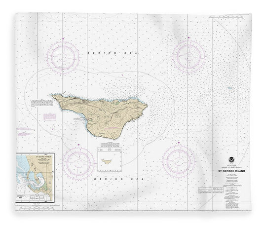 Nautical Chart 16381 St George Island, Pribilof Islands Blanket