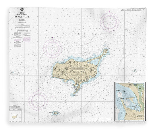 Nautical Chart 16382 St Paul Island, Pribilof Islands Blanket